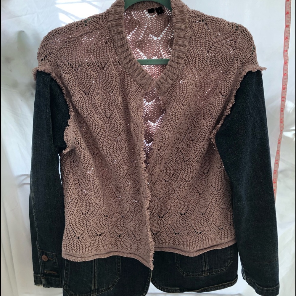 Sweater jean jacket